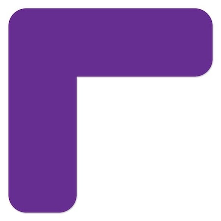 Ergomat DuraStripe Xtreme 6inx6inx2in 90 degrees Angle Rounded Corners Purple, 50PK DSX-CR6-P-KIT